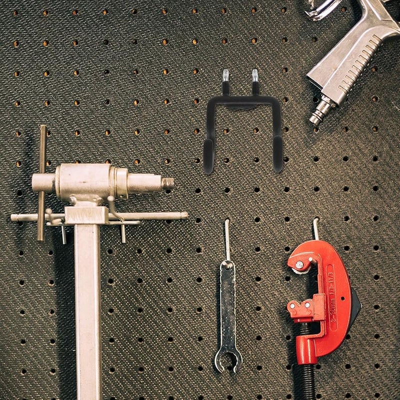 Heavy Duty Black Metal Pegboard Hook For 2.5 Inch Hole Spacing Garage Wall Tool Organizer - Image 4